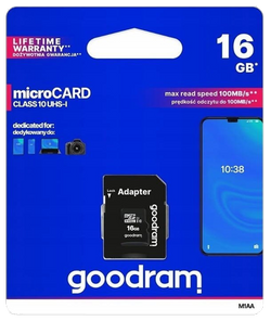 Karta microSDHC 16GB + Adapter do DP4