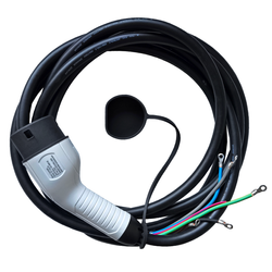 Type-2 32A  3 phase plug with 5m cable for EV charging 