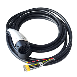 Type-2 32A 3-phase plug with a 7,5m cable for EV charging 