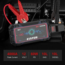 A37 AVAPOW 4000A JUMP STARTER