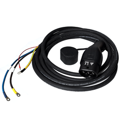 Type-2 32A 1-phase plug with a 5m cable for EV charging